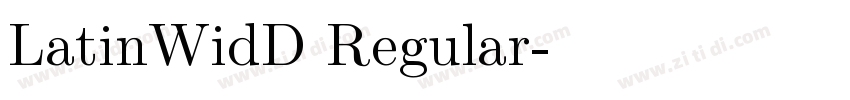 LatinWidD Regular字体转换